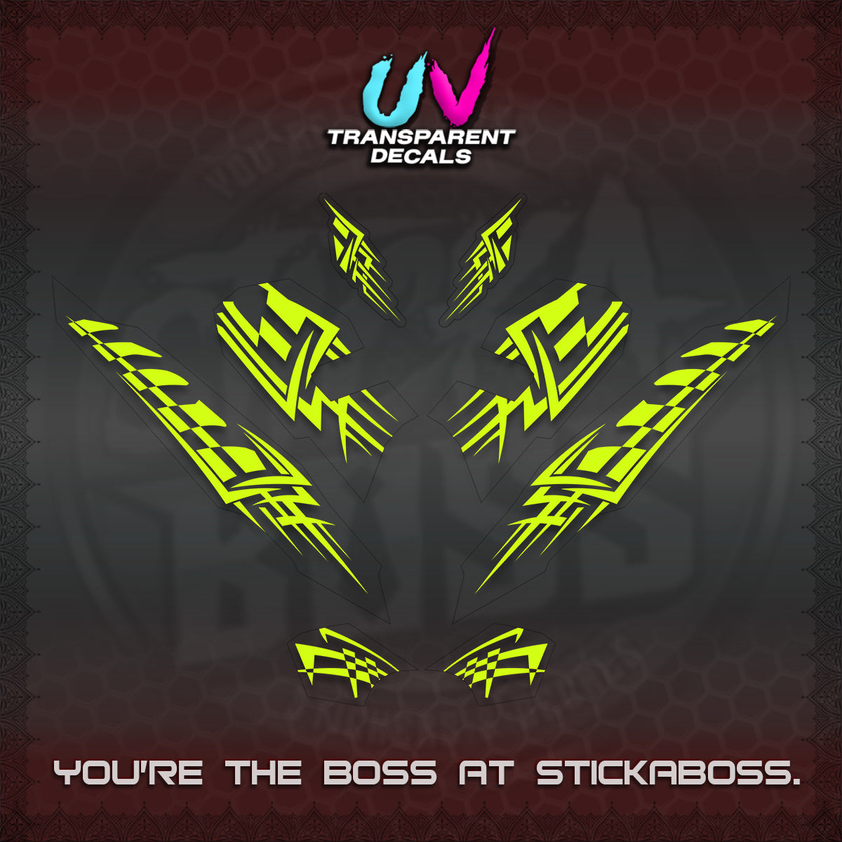 CLICK 125 V3 VARIO INDO-MALAY UV TRANSPARENT DECALS (2026 TRIBAL LINES DESIGN) STICKER DECALS By STICKABOSS