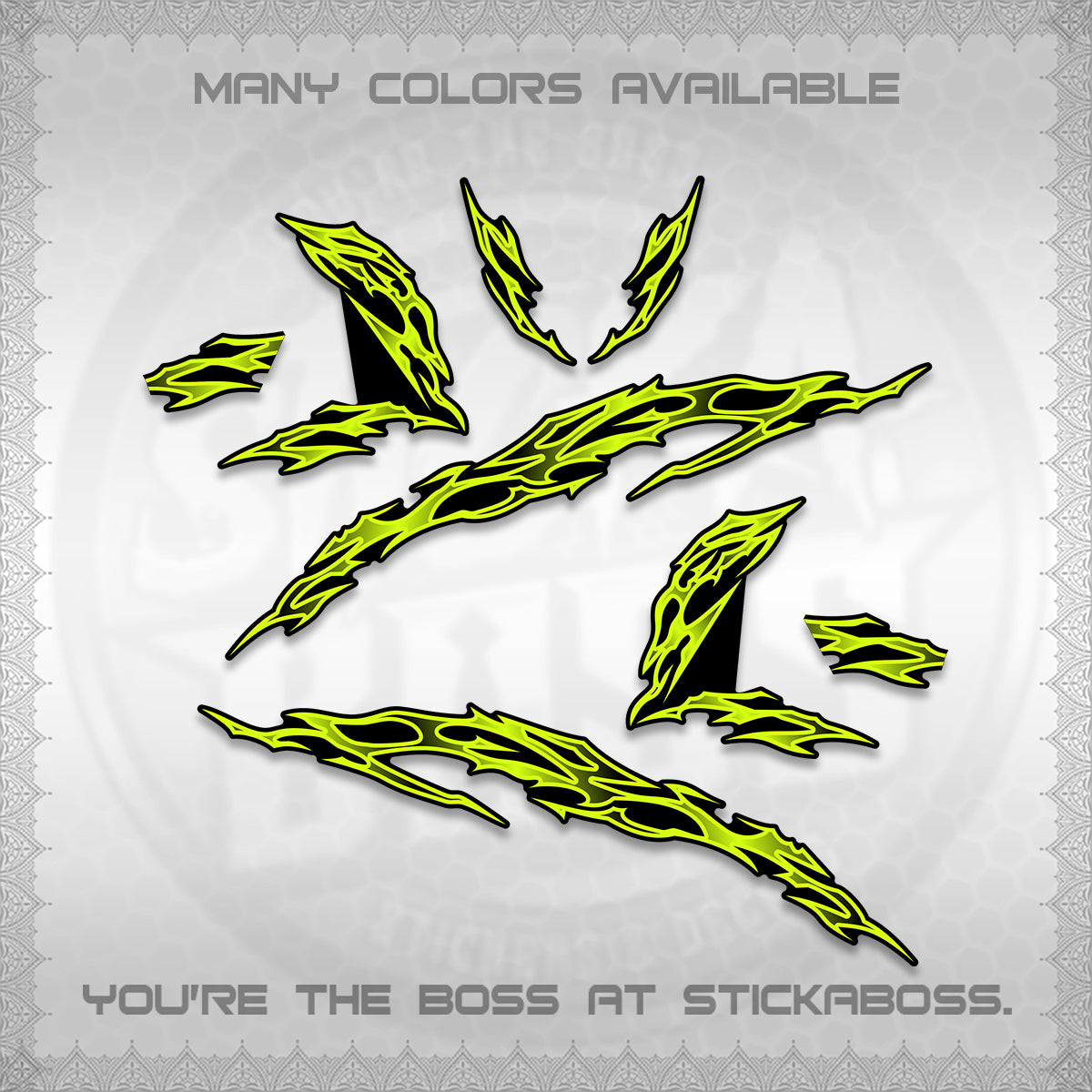 CLICK 125 V3 DECALS (2026 T2 LIGHTNING DESIGN) STICKER KITS BY STICKABOSS