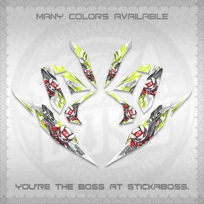 CLICK 125 V4 FOR WHITE DECALS (2026 NEW RCB 2.0 DESIGN) STICKER KITS BY STICKABOSS