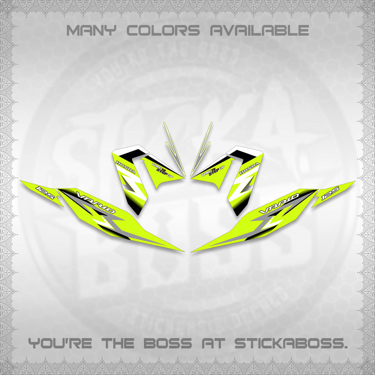 CLICK 125 V4 VARIO DECALS (2026 VR0006 DESIGN) STICKER KITS BY STICKABOSS