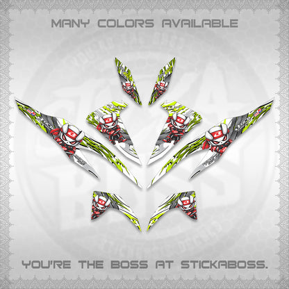 CLICK 125 V2 FOR WHITE DECALS (2026 NEW RCB 2.0 DESIGN) STICKER KITS BY STICKABOSS