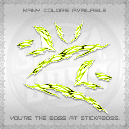 CLICK 125 V3 FOR WHITE DECALS (2026 TRIBAL LIGHTNING DESIGN) STICKER KITS BY STICKABOSS