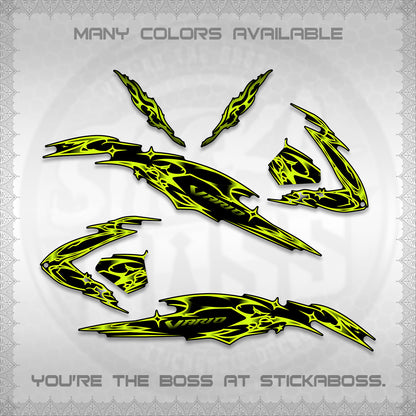 CLICK 125 V3 VARIO DECALS (2026 TRIBAL LIGHTNING DESIGN) STICKER KITS BY STICKABOSS