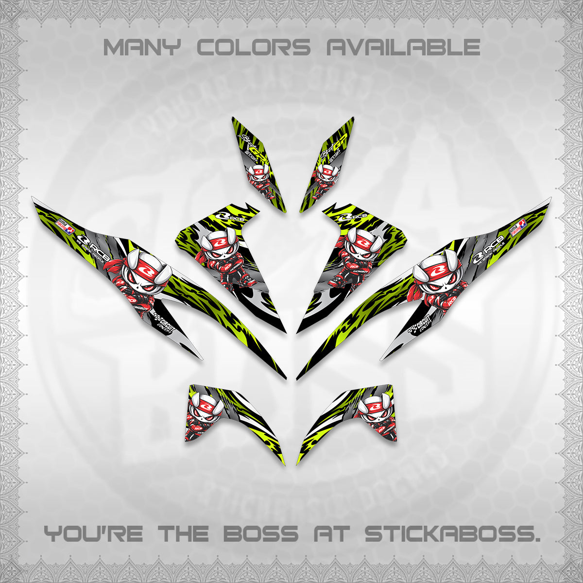 CLICK 125 V2 DECALS (2026 NEW RCB 2.0 DESIGN) STICKER KITS BY STICKABOSS