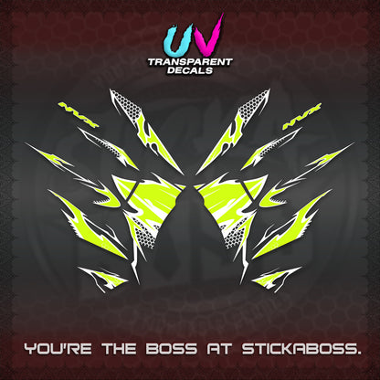 AEROX 155 V2 UV TRANSPARENT (VIETNAM STYLE-1 SPOT) FOR DARK COLORED COVER DECALS By STICKABOSS