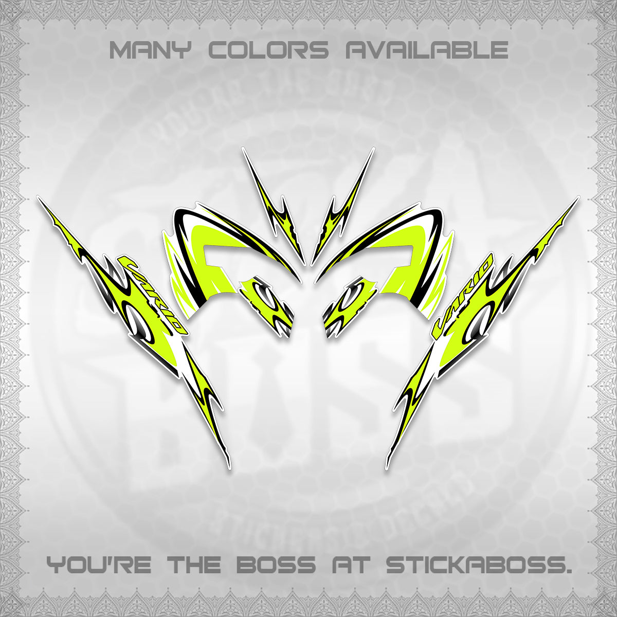 CLICK 125 V3 VARIO STRIPING FOR WHITE DECALS (2026 NEW LED DESIGN) STICKER KITS By STICKABOSS