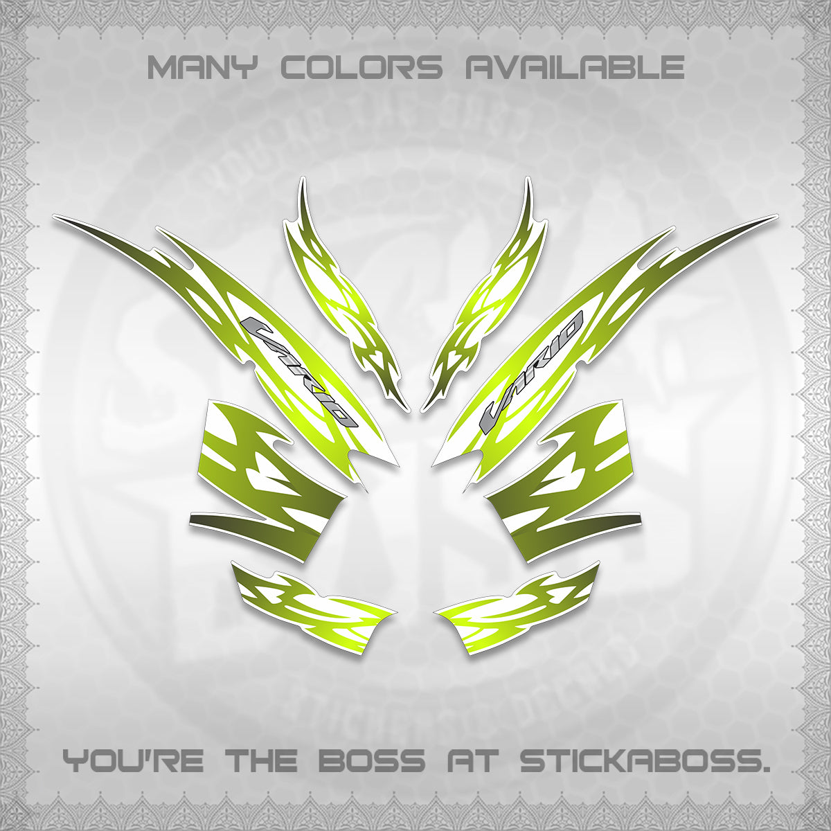 CLICK 125 V2 INDO STRIPING FOR WHITE DECALS (2026 NUSANTARA MOTIF) STICKER DECALS By STICKABOSS