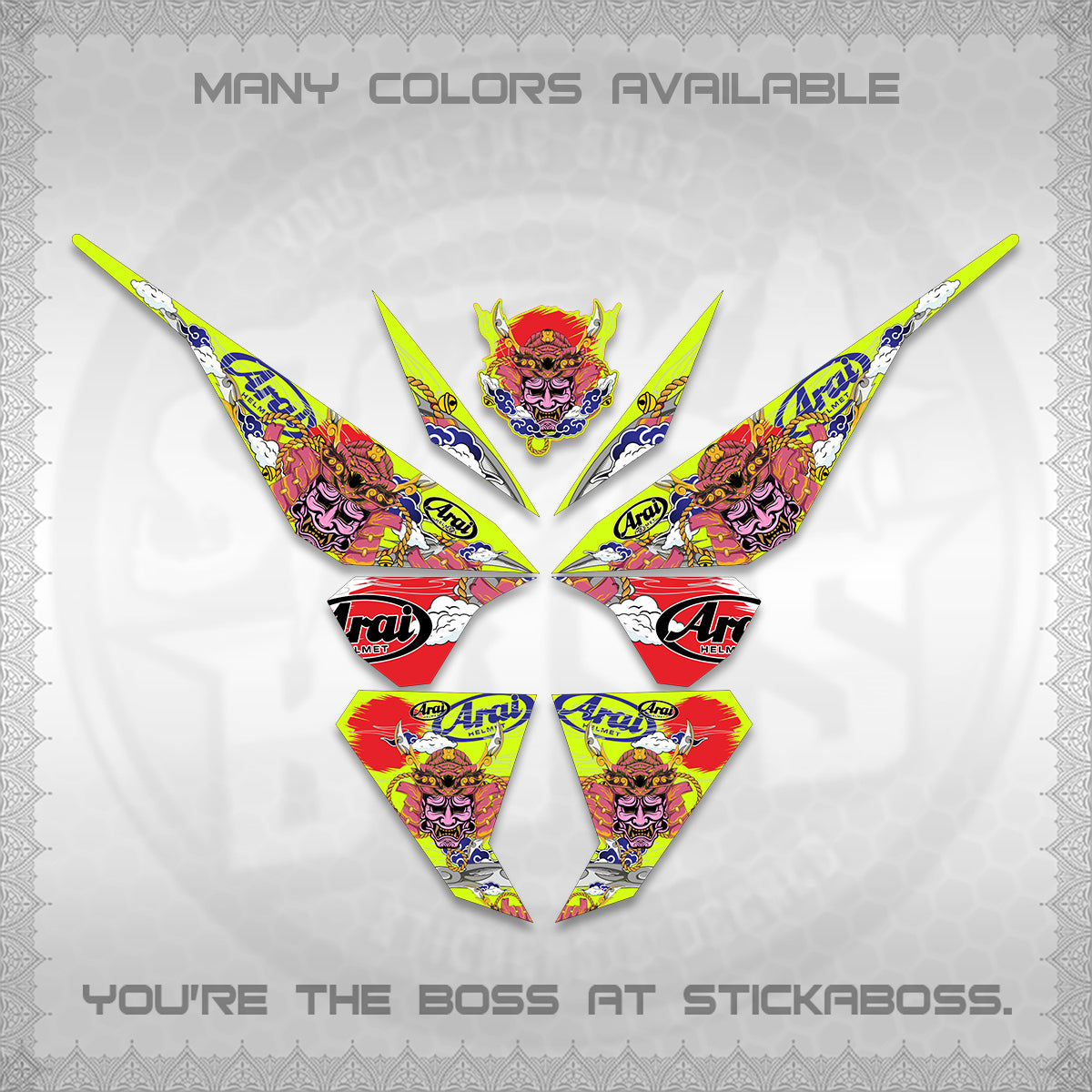 CLICK 125 V1 VARIO DECALS (2026 NEW SAMURAI MOTIF) STICKER KITS BY STICKABOSS