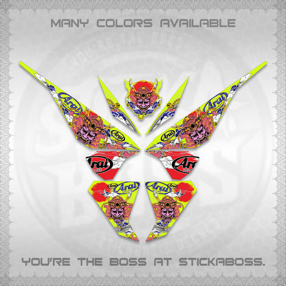 CLICK 125 V1 VARIO DECALS (2026 NEW SAMURAI MOTIF) STICKER KITS BY STICKABOSS