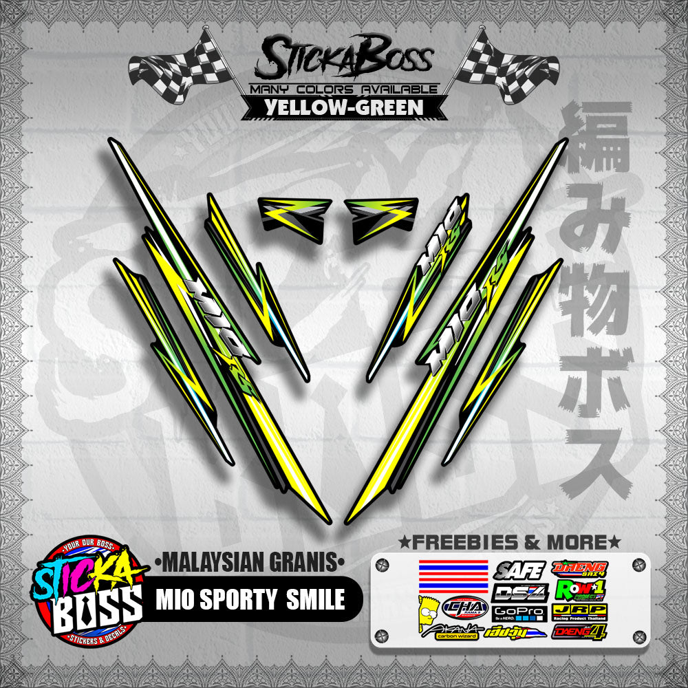 MIO SPORTY / SMILE DECALS ( MALAYSIAN GRANIS ) [ PREMIUM GLOSSY LAMINATED ]【WITH FREEBIES】