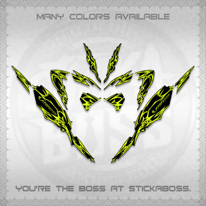 CLICK 125 V4 VARIO DECALS (2026 TRIBAL LIGHTNING DESIGN) STICKER KITS BY STICKABOSS