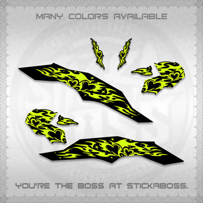 CLICK 125 V3 DECALS (2026 TRIBAL HEART DESIGN) STICKER KITS BY STICKABOSS