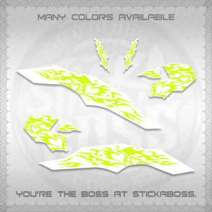 CLICK 125 V3 FOR WHITE DECALS (2026 TRIBAL HEART DESIGN) STICKER KITS BY STICKABOSS