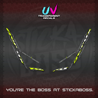 AEROX 155 V1 UV TRANSPARENT DECALS (NEW 2026 VORTEX) STICKER KITS BY STICKABOSS