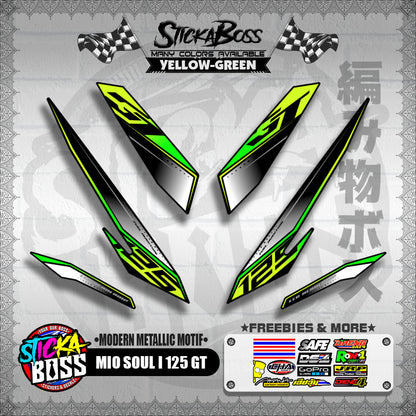 MIO SOUL I 125 GT DECALS ( MODERN METALLIC MOTIF )【WITH FREEBIES】