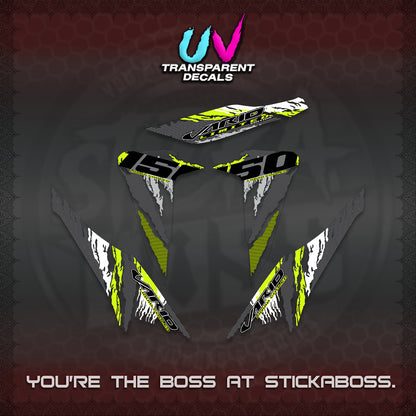 CLICK 150 V2 VARIO UV TRANSPARENT DECALS (2022 SPECIAL SPLASH DESIGN) STICKER KITS BY STICKABOSS