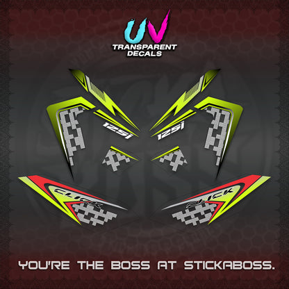 CLICK 125 V4 VIETNAM UV TRANSPARENT DECALS (2026 TERBARU MOTIF DESIGN) STICKER KITS BY STICKABOSS