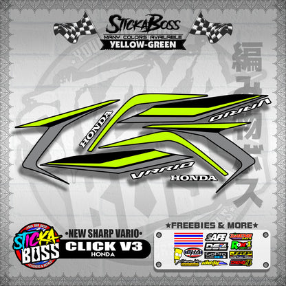 CLICK V3 DECALS ( NEW SHARP VARIO )【WITH FREEBIES】