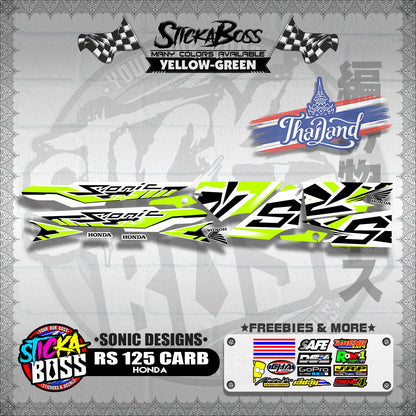 RS 125 CARB THAI DECALS ( SONIC DESIGNS )【WITH FREEBIES】