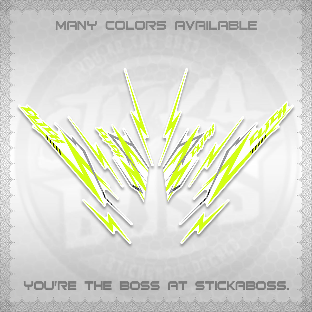 CLICK 125 V2 INDO FOR WHITE DECALS (2024 CL 00-A8 STYLE) STICKER KITS By STICKABOSS