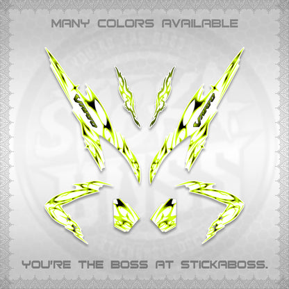 CLICK 125 V2 VARIO FOR WHITE DECALS (2026 TRIBAL LIGHTNING DESIGN) STICKER KITS BY STICKABOSS