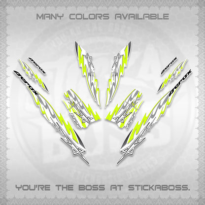 AEROX V2 INDO FOR WHITE DECALS (2026 STAR 0001 MOTIF) STICKER KITS By STICKABOSS