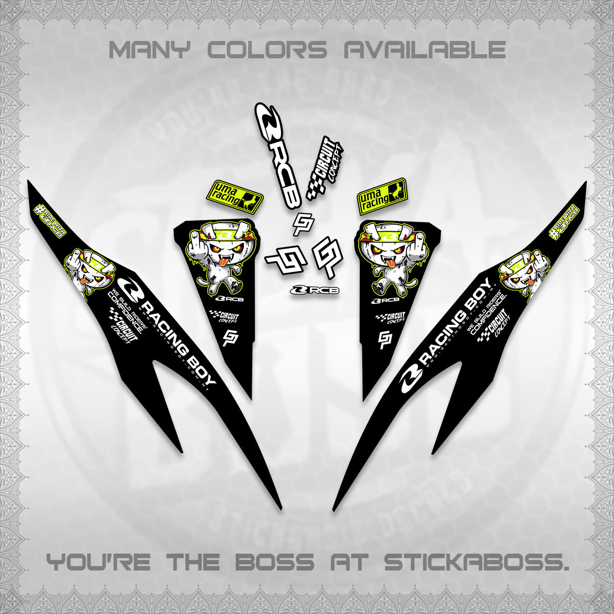 CLICK V2 DECALS (2026 RACE ZOMBIE DESIGN)STICKER DECALS By STICKABOSS