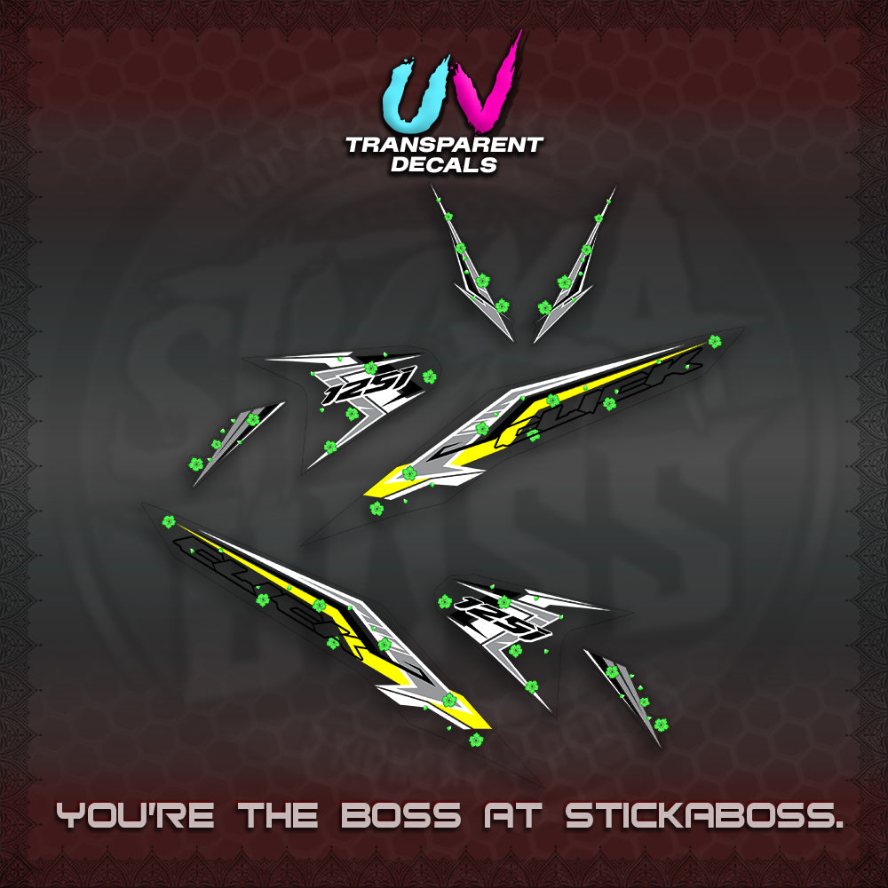 CLICK V2 UV TRANSPARENT VARIO DECALS (MOTIF POLET SAKURA DESIGN)STICKER DECALS By STICKABOSS