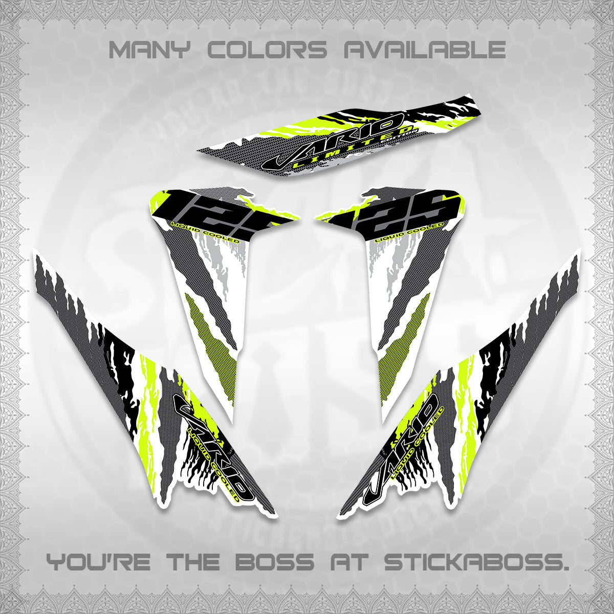 CLICK 125 V2 VARIO FOR WHITE DECALS (2022 SPLASH SPECIAL) STICKER KITS BY STICKABOSS