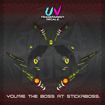 AEROX V2 UV TRANSPARENT DECALS (2026 HORSE RACE DESIGN) STICKER DECALS By STICKABOSS