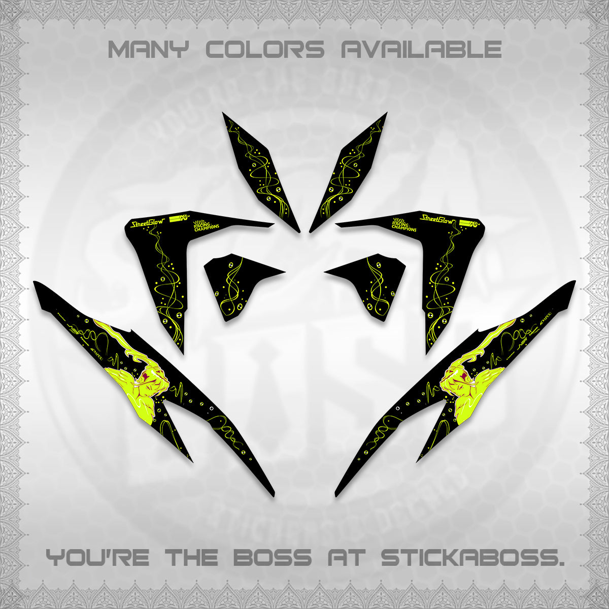 CLICK V2 DECALS (2026 2F2F SWIRL DESIGN) STICKER KITS BY STICKABOSS