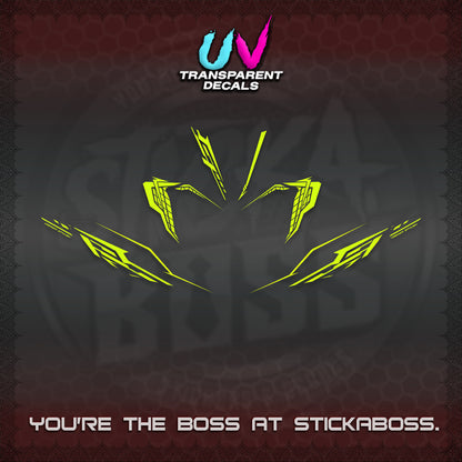 CLICK 125 V4 UV TRANSPARENT DECALS (2026 VEERIZA STYLISH DESIGN) STICKER DECALS By STICKABOSS