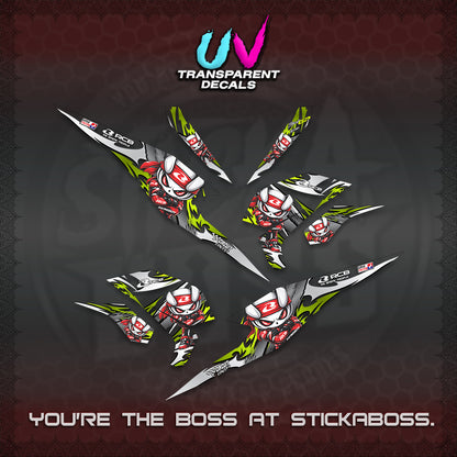 BEAT FI V3 UV TRANSPARENT DECALS (2026 NEW RCB 2.0 DESIGN) STICKER KITS BY STICKABOSS