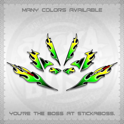CLICK 125 V4 VARIO DECALS (2026 MOTIF FLAME 2 TONE)STICKER DECALS By STICKABOSS