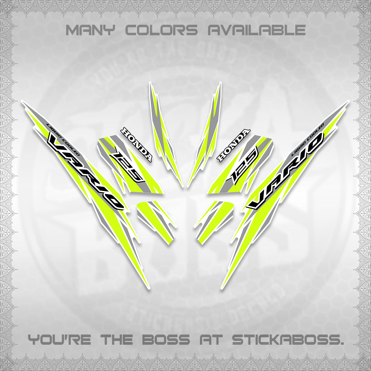 CLICK 125 V3 INDO FOR WHITE DECALS (2024 SV 22-A1 STYLE) STICKER KITS By STICKABOSS
