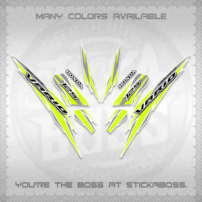 CLICK 125 V3 INDO FOR WHITE DECALS (2024 SV 22-A1 STYLE) STICKER KITS By STICKABOSS