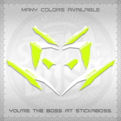 CLICK V2 FOR WHITE DECALS (TRUENO STYLE DESIGN) STICKER KITS BY STICKABOSS