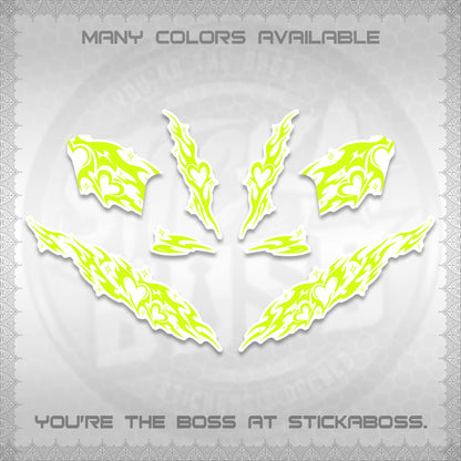 CLICK 125 V2 FOR WHITE DECALS (2026 STRIPING HEART DESIGN) STICKER KITS BY STICKABOSS