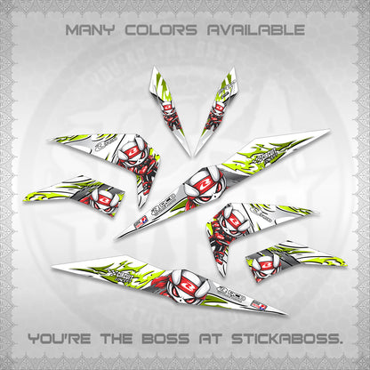 BEAT FI V2 FOR WHITE DECALS (2026 NEW RCB 2.0 DESIGN) STICKER KITS BY STICKABOSS