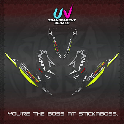 CLICK V4 UV TRANSPARENT DECALS (2026 TRC RACING DESIGN)STICKER KITS By STICKABOSS