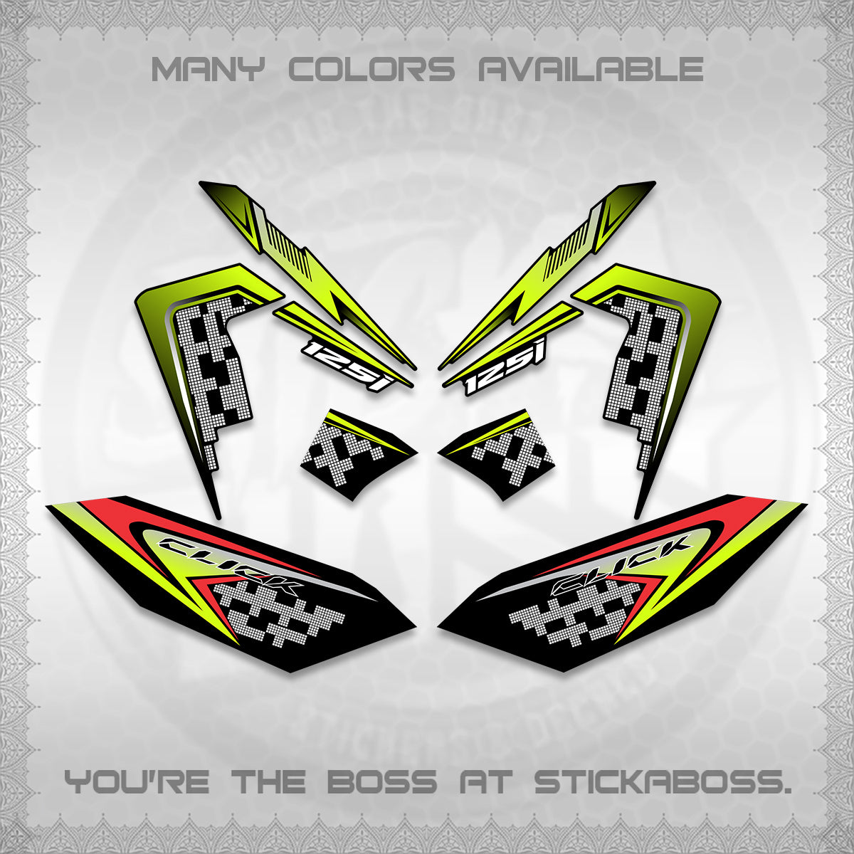 CLICK 125 V4 VIETNAM DECALS (2026 TERBARU MOTIF DESIGN) STICKER KITS BY STICKABOSS