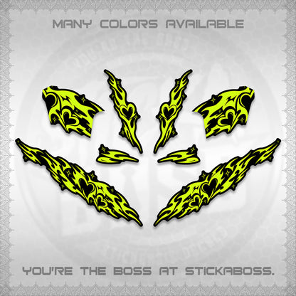 CLICK 125 V2 DECALS (2026 STRIPING HEART DESIGN) STICKER KITS BY STICKABOSS