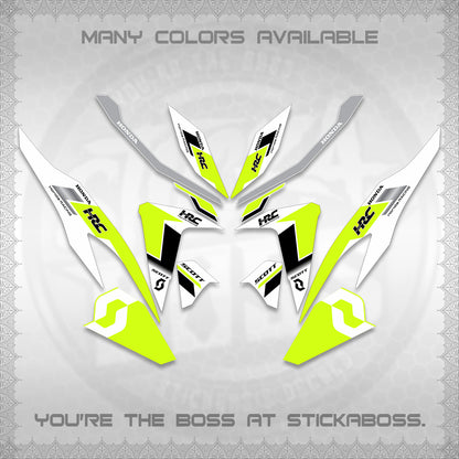 CLICK V2 FOR WHITE DECALS (SCOTTxHRC DESIGN) STICKER KITS By STICKABOSS