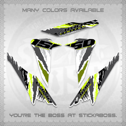 CLICK 150 V2 VARIO FOR WHITE DECALS (2022 SPECIAL SPLASH DESIGN) STICKER KITS BY STICKABOSS