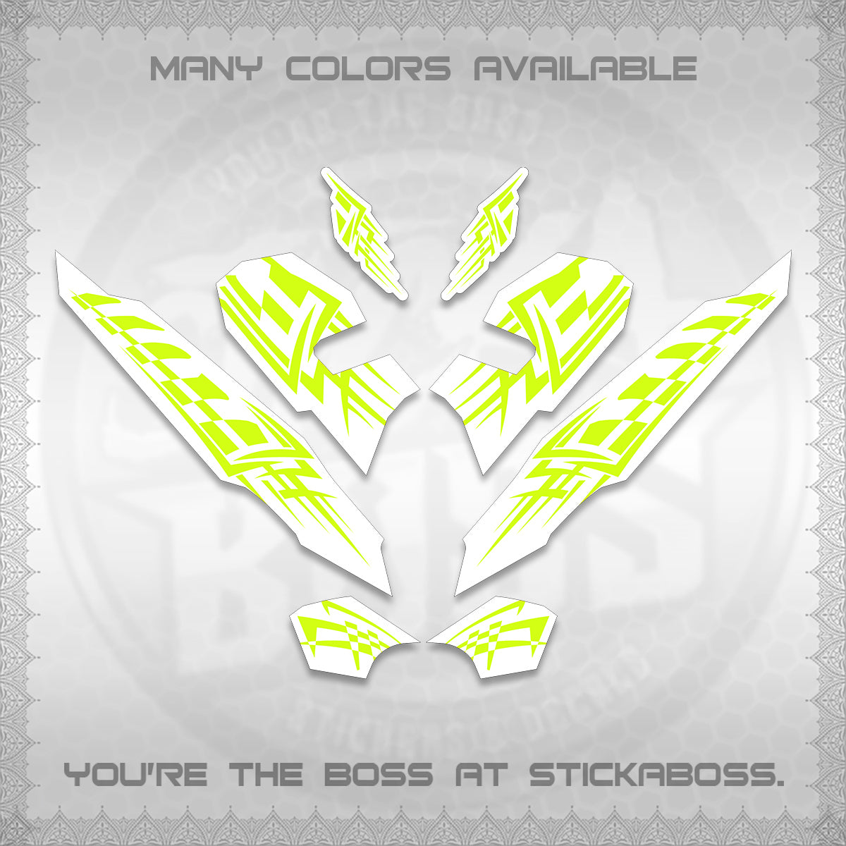 CLICK 125 V3 VARIO INDO-MALAY FOR WHITE DECALS (2026 TRIBAL LINES DESIGN) STICKER DECALS By STICKABOSS