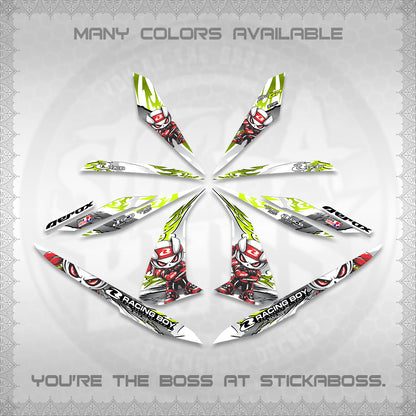 AEROX 155 V1 FOR WHITE DECALS (2026 NEW RCB 2.0 DESIGN) STICKER KITS BY STICKABOSS