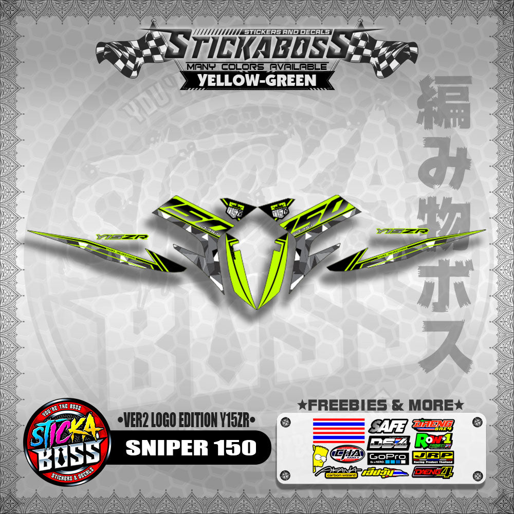SNIPER 150 DECALS ( VER2 LOGO EDITION Y15ZR )【WITH FREEBIES】MALAYSIAN CONCEPT/ EXCITER 150
