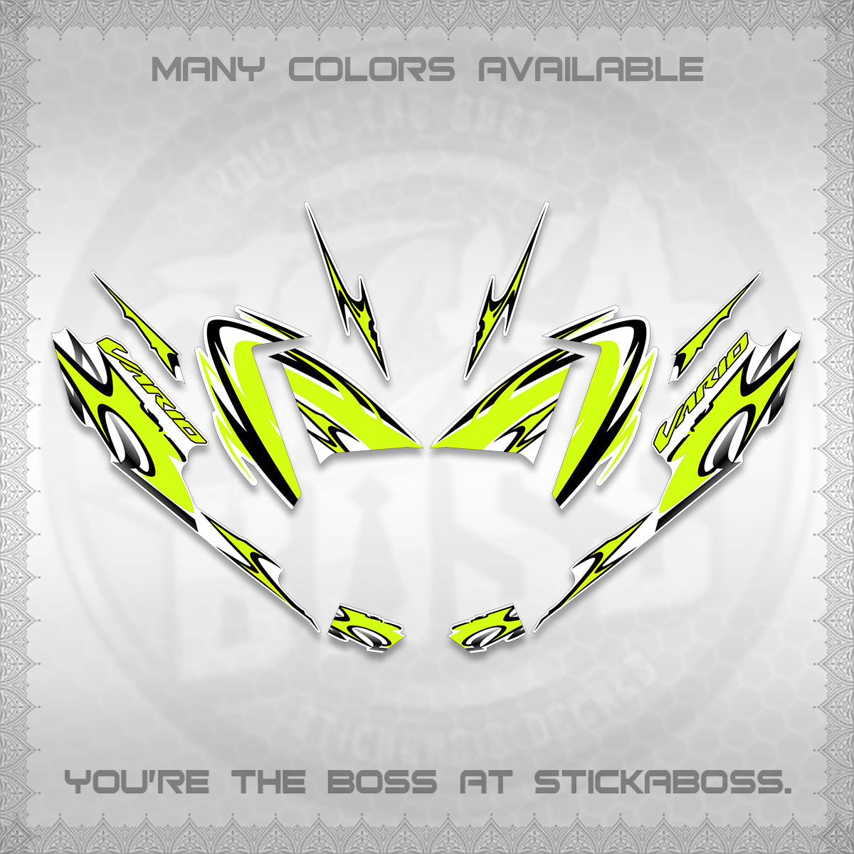 CLICK 125 V4 VARIO STRIPING FOR WHITE DECALS (2026 NEW LED DESIGN) STICKER DECALS By STICKABOSS