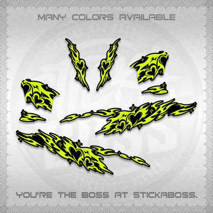 CLICK 125 V2 DECALS (2026 TRIBAL HEART DESIGN) STICKER KITS BY STICKABOSS