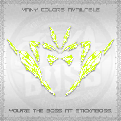 CLICK 125 V4 VARIO FOR WHITE DECALS (2026 TRIBAL LIGHTNING DESIGN) STICKER KITS BY STICKABOSS